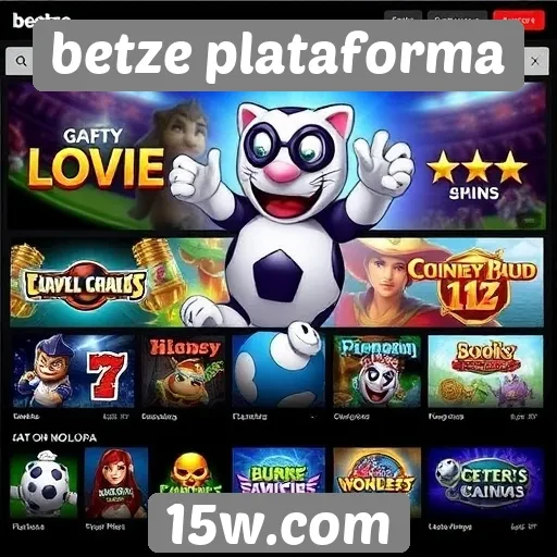 Variedade de jogos oferecidos na Betze plataforma